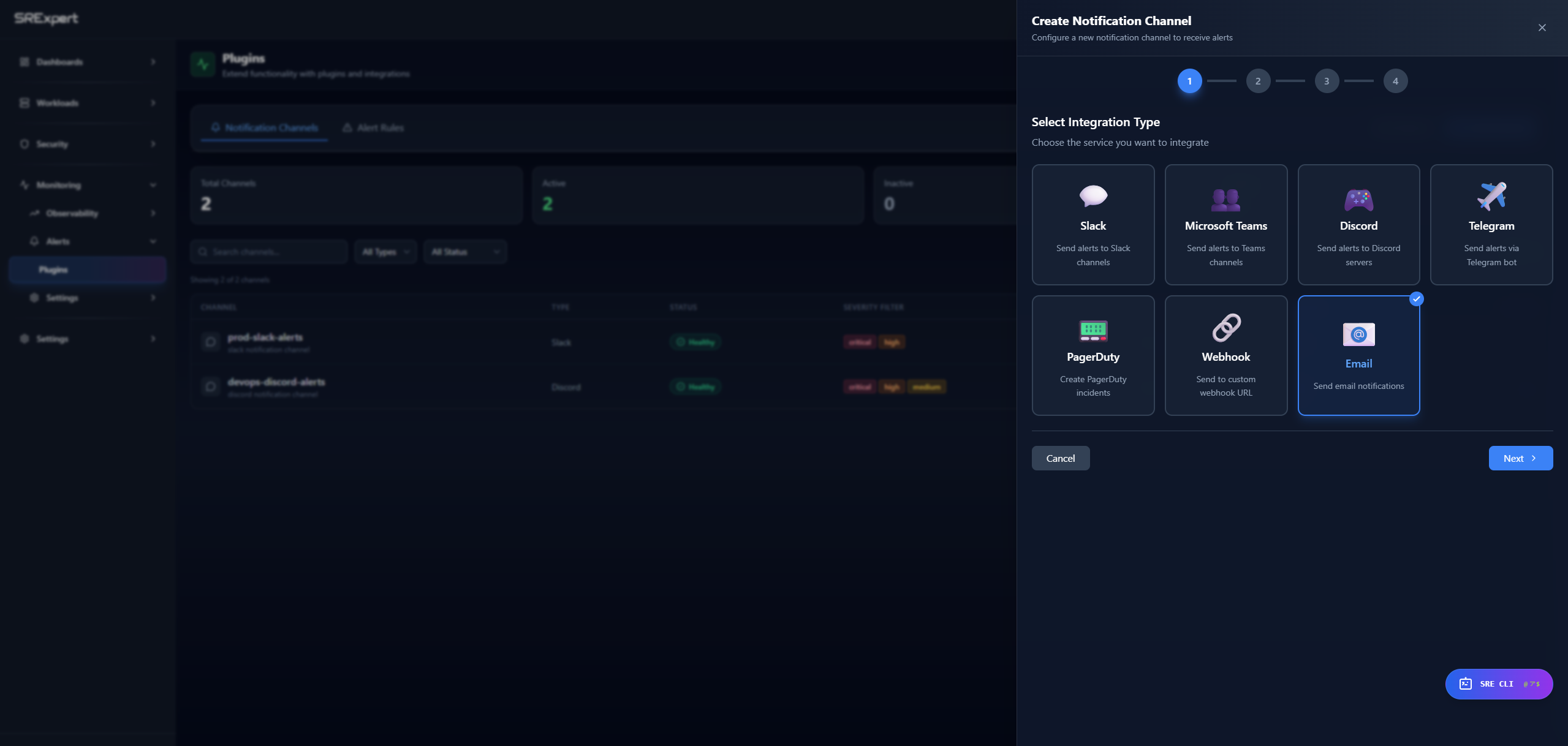 Select Email integration