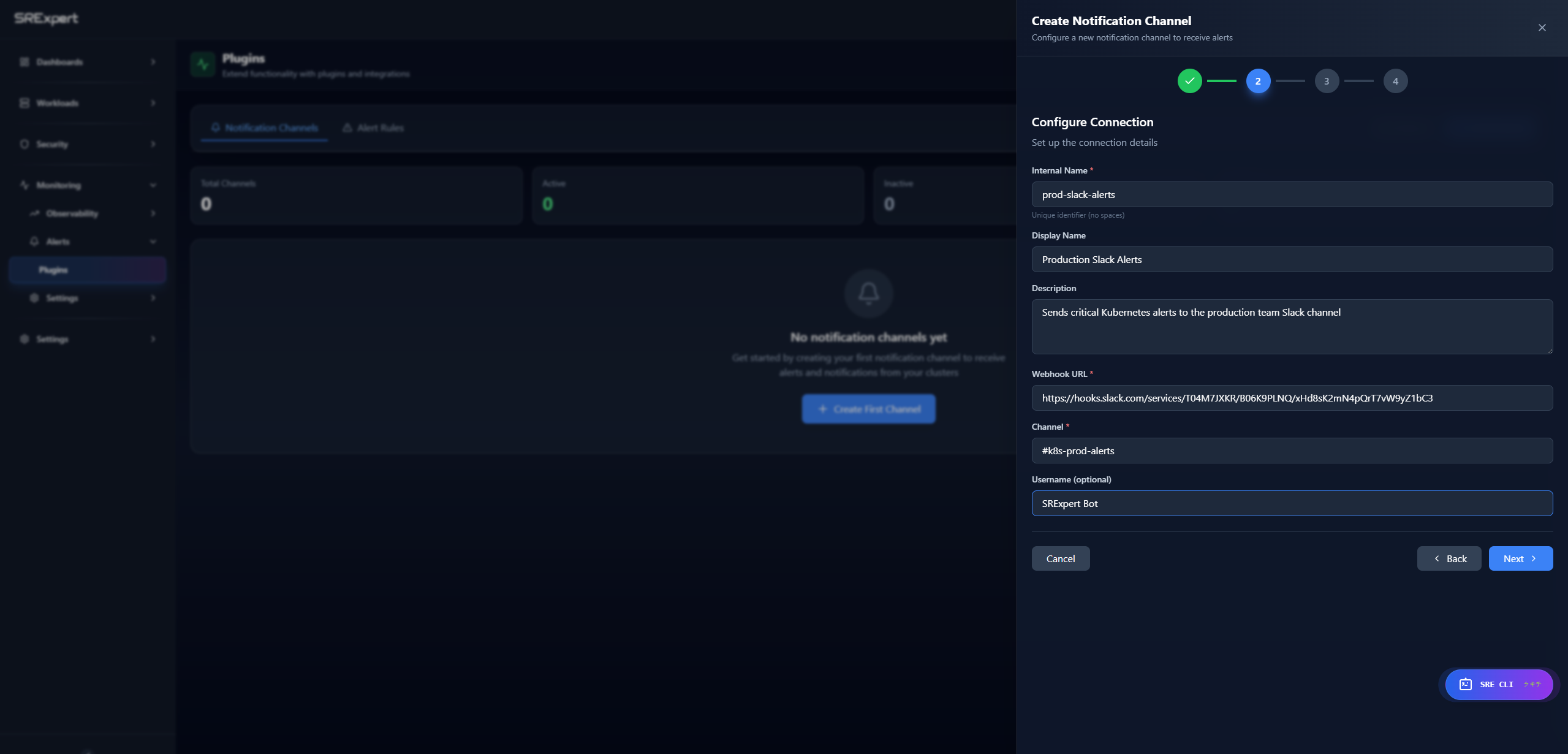 Configure Slack connection