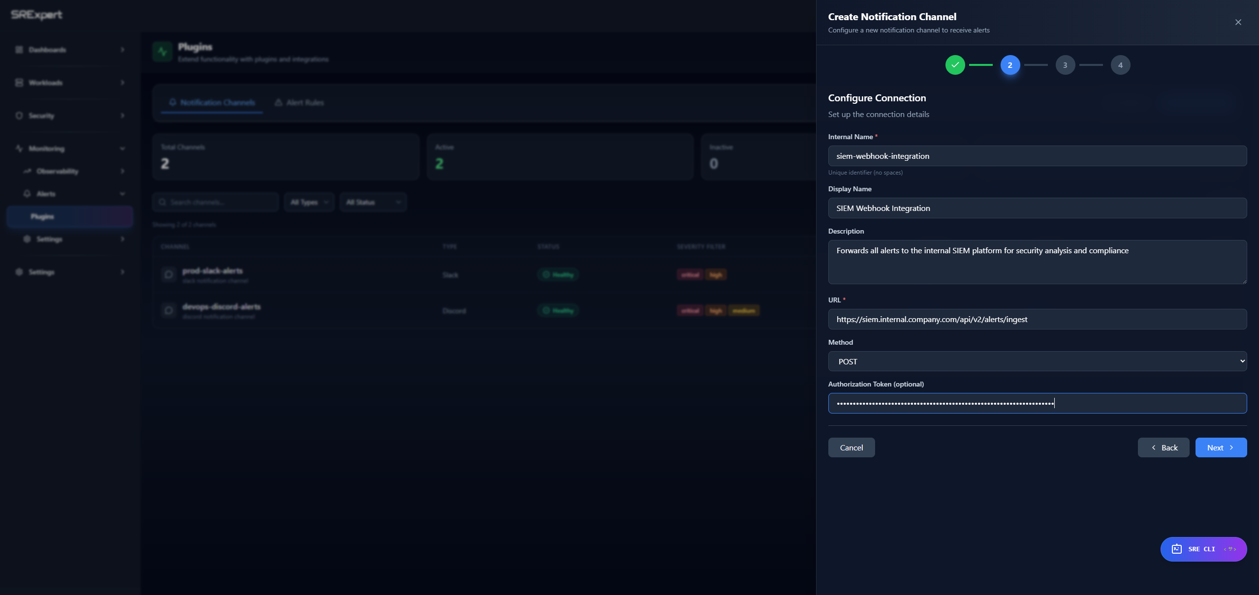 Configure Webhook connection