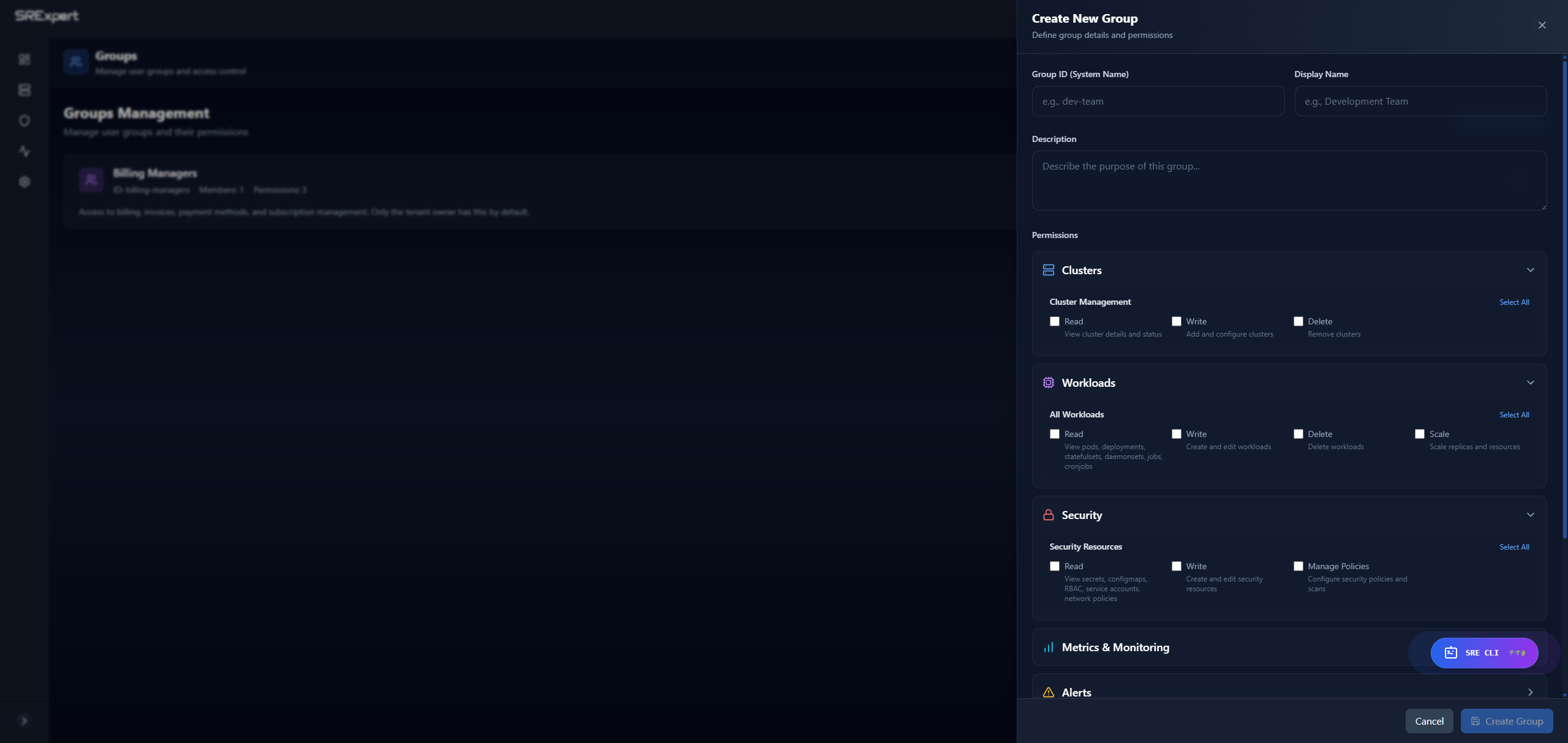 Create New Group Modal